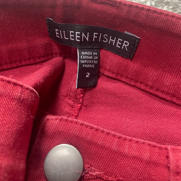 Red Eileen Fisher Skinny Jeans - Picture 2 of 2
